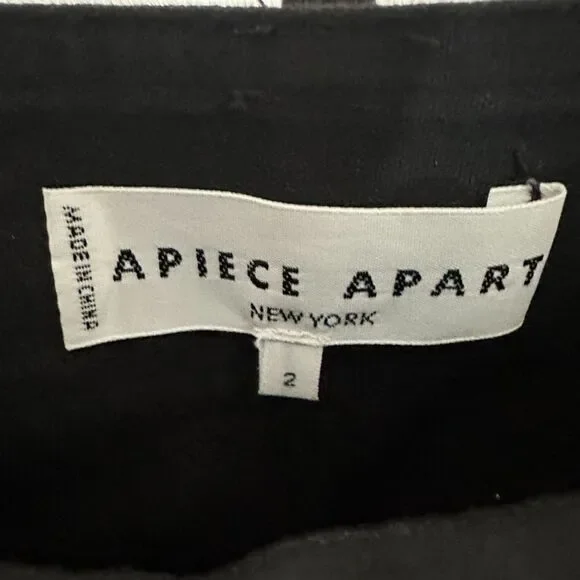 Apiece Apart Women Marston Pants Black Wide Leg Crop Quiet Luxury Career Sz 2 XS - Picture 9 of 10